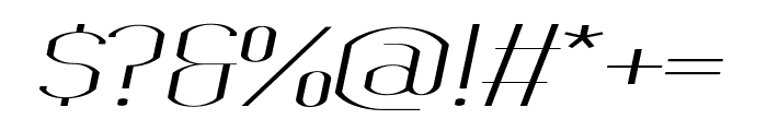 Bokeseni Light Expanded Italic Font OTHER CHARS