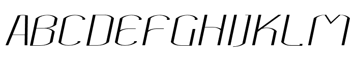 Bokeseni Light Expanded Italic Font UPPERCASE