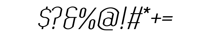 Bokeseni Light Italic Font OTHER CHARS