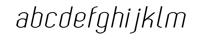 Bokeseni Light Italic Font LOWERCASE
