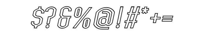 Bokeseni Outline Italic Font OTHER CHARS
