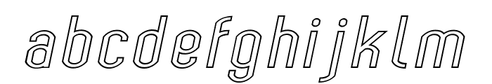 Bokeseni Outline Italic Font LOWERCASE