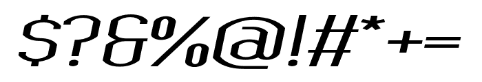 Bokeseni SemiBold Expanded Italic Font OTHER CHARS