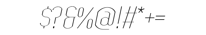Bokeseni Thin Italic Font OTHER CHARS