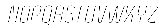 Bokeseni Thin Italic Font UPPERCASE