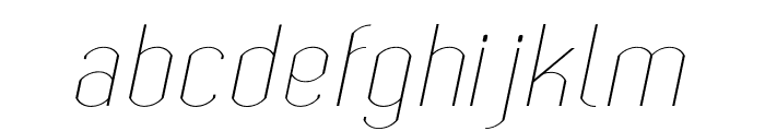 Bokeseni Thin Italic Font LOWERCASE
