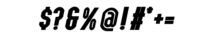 Bokeseni UltraBlack Condensed Italic Font OTHER CHARS