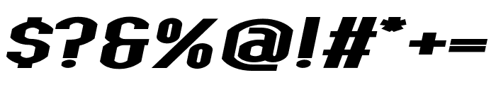 Bokeseni UltraBlack Expanded Italic Font OTHER CHARS