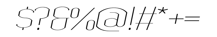 Bokeseni UltraLight Expanded Italic Font OTHER CHARS