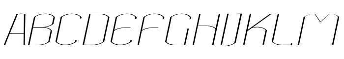 Bokeseni UltraLight Expanded Italic Font UPPERCASE