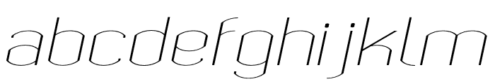 Bokeseni UltraLight Expanded Italic Font LOWERCASE