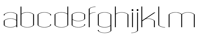 Bokeseni UltraLight Expanded Font LOWERCASE