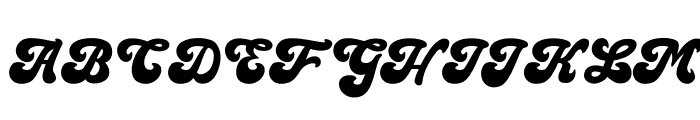 Bold Groovy Font UPPERCASE