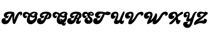 Bold Groovy Font UPPERCASE