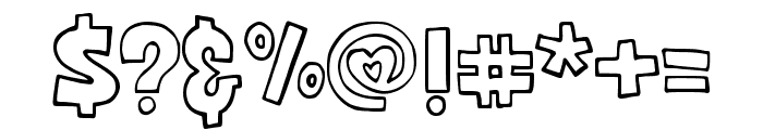 Bold Heart Outline Regular Font OTHER CHARS