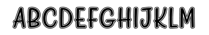 Boldie Pop Outline Font UPPERCASE