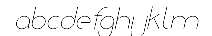 Boleng Thin Italic Font LOWERCASE