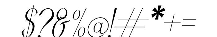 Bolinger Italic Font OTHER CHARS