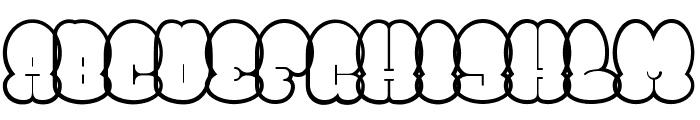 Bomber Throw Outline Font LOWERCASE