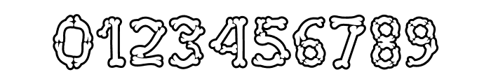 Bone Outline Font OTHER CHARS