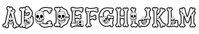 Bone Outline Font UPPERCASE