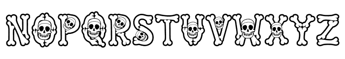 Bone Outline Font UPPERCASE