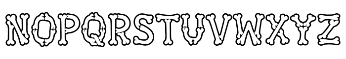 Bone Outline Font LOWERCASE