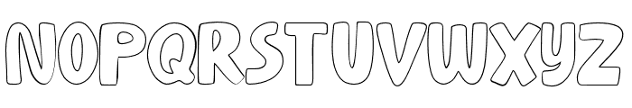 Boney Rocket Outline Font UPPERCASE