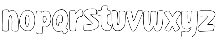 Boney Rocket Outline Font LOWERCASE