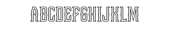 Bongoknian-Outline Font LOWERCASE