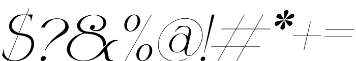 Bontias Italic Font OTHER CHARS