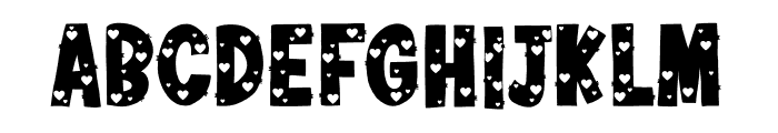 Boo Heart Font UPPERCASE