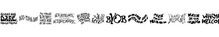 Boo Words Font UPPERCASE