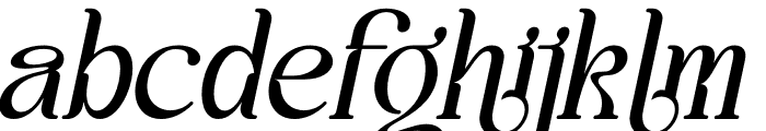 Boogo Italic Font LOWERCASE