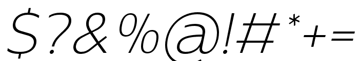 Boriboon ExtraLight Italic Font OTHER CHARS