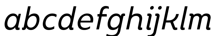 Boriboon Italic Font LOWERCASE