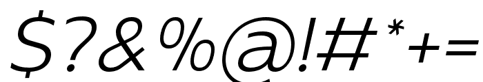 Boriboon Light Italic Font OTHER CHARS