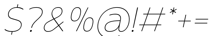 Boriboon Thin Italic Font OTHER CHARS