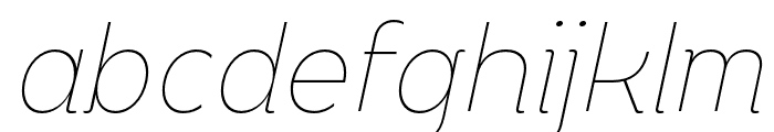 Boriboon Thin Italic Font LOWERCASE