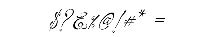 Bosline Italic Font OTHER CHARS