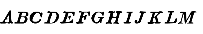 Boston 1851 Italic Bold Font UPPERCASE