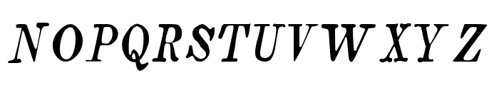 Boston 1851 Italic Condensed Font UPPERCASE