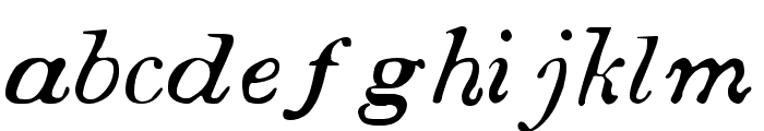 Boston 1851 Italic Expanded Font LOWERCASE
