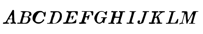 Boston 1851 Italic Font UPPERCASE