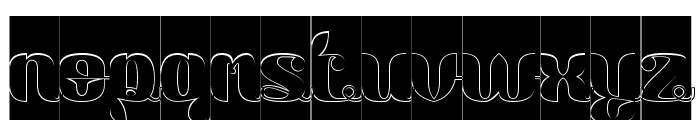 Botanical Garden-Hollow-Inverse Font LOWERCASE