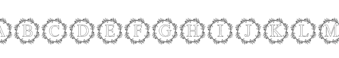 Botanical Wedding Monogram Font LOWERCASE