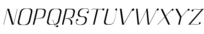 Botuna-LightSlanted Font UPPERCASE