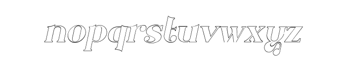 Bougenville Outline Italic Font LOWERCASE