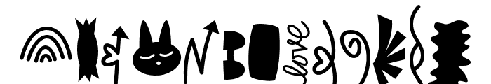 Bouncy Clouds Dingbat Regular Font LOWERCASE