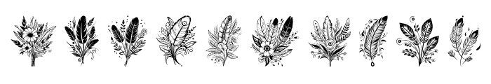 Bouquet of feathers Regular Font OTHER CHARS